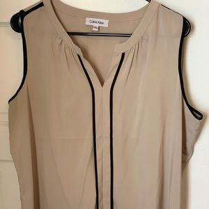 Tan blouse Calvin Klein